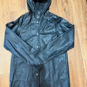 Herschel Supply Company Black Raincoat - women’s small